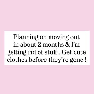 Moving Sale Notice - Closet Cleanout